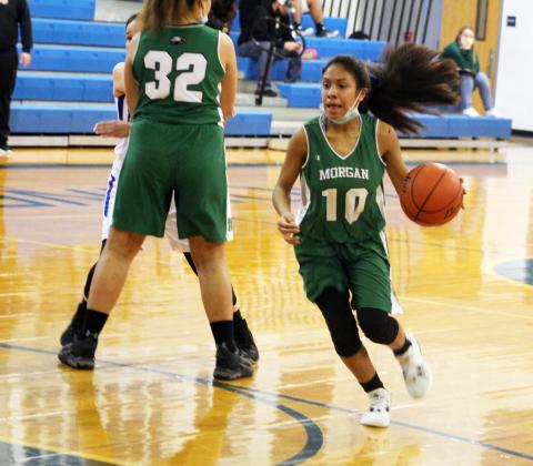 Forrest Murphy/Clifton Record/Morgan junior Nia Aviles (10) finished with a team-high 16 points versus Walnut Springs Friday.