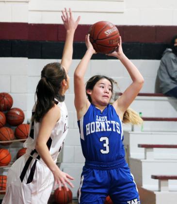 Forrest Murphy/Clifton Record/The Walnut Springs Lady Hornets defeated the Kopperl Lady Eagles, 29-23 Tuesday.