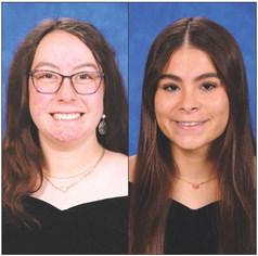 Liberty Heflin and Abigail Lucas (from left) are the valedictorian and salutatorian of the Meridian High School Class of 2023. Courtesy Photo By Photo Texas Photography