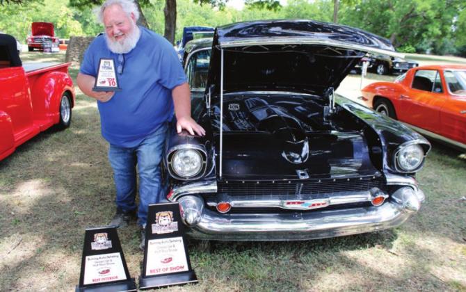 Willy Stillman of Waco takes home Best of Show for his 1957 Chevy Nomad. Stillman also collected a Top 10 award and Best Interior award for the same vehicle. Ashley Barner | The Clifton Record