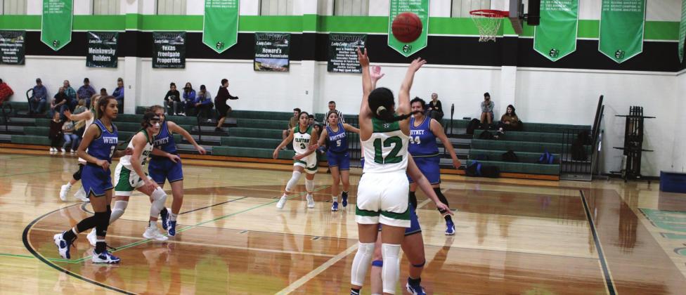 Brook DeZavala | The Clifton Record Laylah Gaona sinks three points for the Lady Cubs.