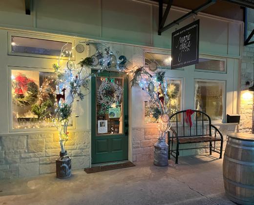Located in historic downtown Clifton, Mazie Grace won the Clifton Chamber of Commerce’s annual Chrsitmas store front decorating contest this year. Nathan Diebenow | The Clifton Record