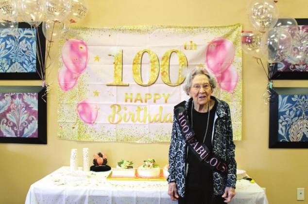 Mary Bergman celebrates 100 years surrounded by family and friends. Ashley Barner | The Clifton Record