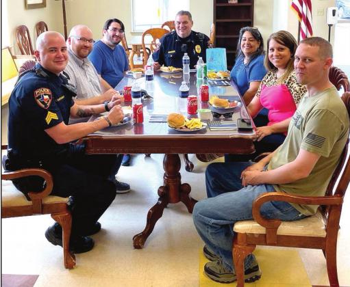 MPD officers enjoyed a BBQ lunch prepared by Lisa Nowell and friends during Police Appreciation Week. Courtesy Photo