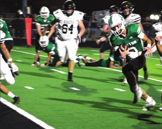 Senior JP Gardner trucks the ball into the endzone, putting points on the board for Clifton. Though the Cubs battled hard in the second half, it wasn’t enough to come out with a win against the Rogers Eagles Friday night. Ashley Barner | The Clifton Record