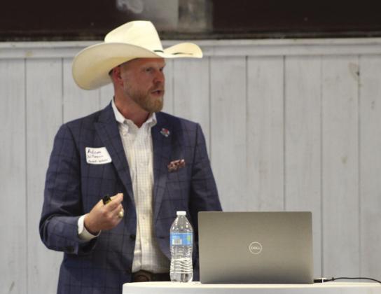 Nathan Diebenow | Meridian Tribune Goodall-Witcher Healthcare CEO Adam Willmann gave a presentation on the Clifton hospital’s successful maternity care programs during the 2024 Rural Obstetrics Innovations Summit in Clifton on Thursday, March 21.