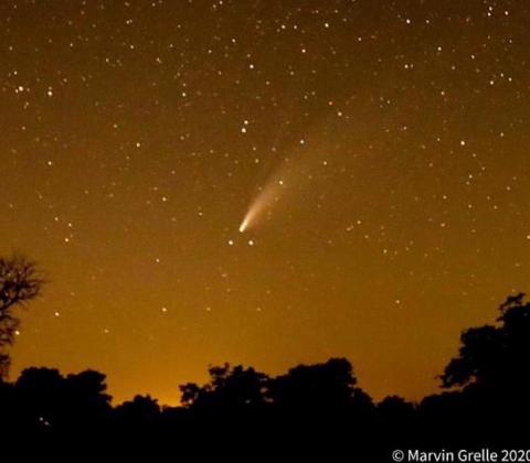 Facebook photo posted by Marvin Grelle of Comet Neowise taken July 18 at Rattlesnake Mountain in Bosque County. Courtesy Photo