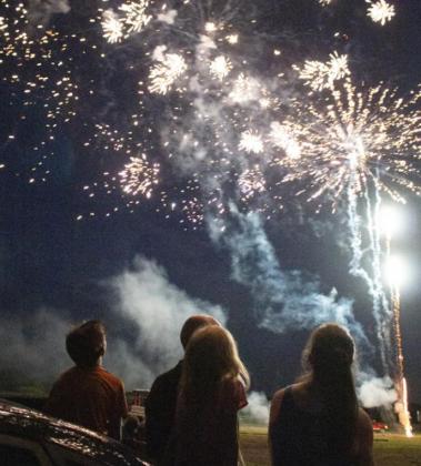 Fireworks Saturday night in Iredell during the Bosque County’s only known official firework display on July 4 put on by the Iredell Volunteer Firefighters.